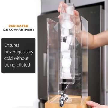 Ksestor 1.25 Gallon Acrylic Drink Dispenser for Parties