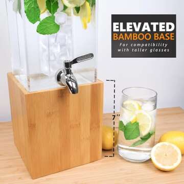Ksestor 1.25 Gallon Acrylic Drink Dispenser for Parties