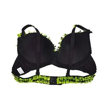 Anlydia Sparkle Glitter Bra Top for Dance and Parties