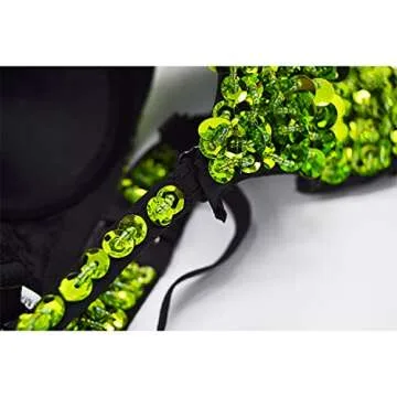 Anlydia Sparkle Glitter Bra Top for Dance and Parties