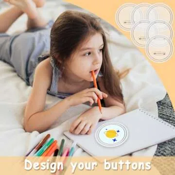 DSYIL 20 Pack Acrylic Buttons Pin Badge, 2.95 Inches Button Maker Blanks, Clear Pin Buttons for Crafts Supplies and DIY Party Projects