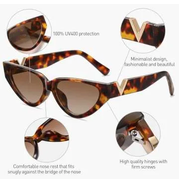 Trendy Cat Eye Sunglasses for Men & Women Stylish and Durable