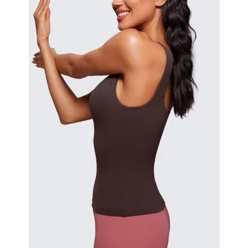 CRZ Yoga Butterluxe Women's Workout Tank Top in Hot Fudge