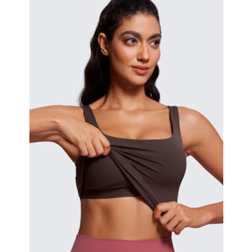 CRZ Yoga Butterluxe Women's Workout Tank Top in Hot Fudge
