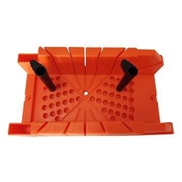 ACEgoes 12" Miter Box with Saw Included, Reinforced Steel Back Saw for Accurate Cutting, Preset 90 4...