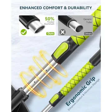 Upgraded 60'' Snow Brush & Shovel with 2 Ice Scrapers