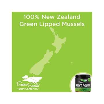 Super Snouts Joint Power 100% Green Lipped Mussels for Dogs & Cats - Dog Joint Supplement Powder Supports Joints, Tendons, Ligaments (2.64 oz, Pack of 2)