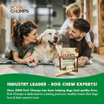 Pork Chomps Baked Pork Skin Dog Chews - Low Fat Rolls