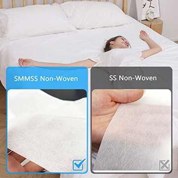 2 Pack Disposable Bed Sheets Fitted Sheet, Travel Sheets with Quilt Cover and Pillowcase, Disposable Bedding for Hotel Hospital