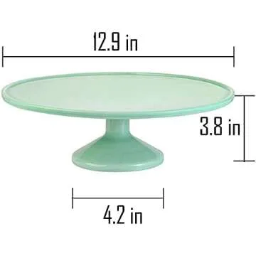 Elegant Jadeite Glass Cake Stand for Weddings and Parties