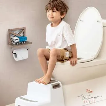 Autumn Alley Rustic Farmhouse Toilet Paper Holder with Shelf - Rustic Farmhouse Bathroom Decor - Far...