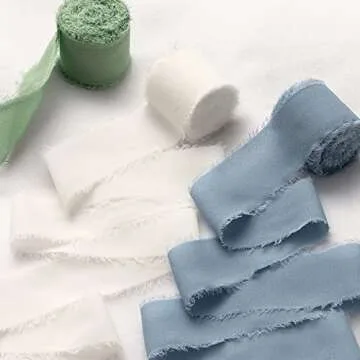 Elegant Dusty Blue Ribbons for Gift Wrapping & Weddings