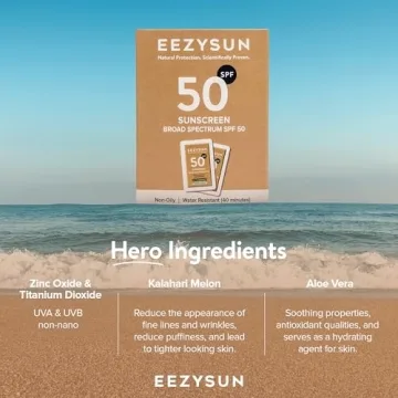 EEZYSUN SPF 50 Travel Size Sunscreen Pack | Aloe Vera Infused