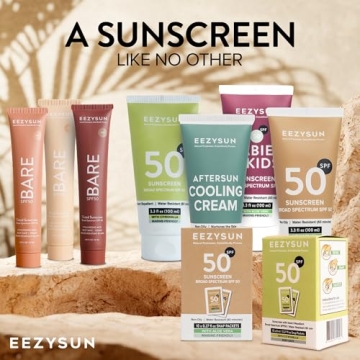 EEZYSUN SPF 50 Travel Size Sunscreen Pack | Aloe Vera Infused