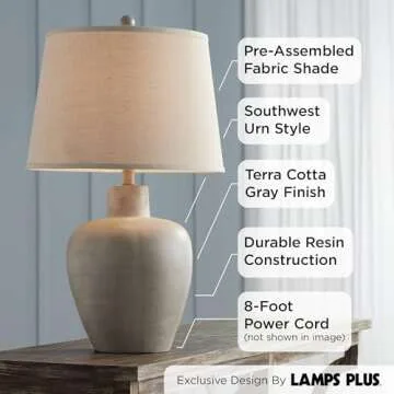 Regency Hill Rustic Table Lamps Set for Elegant Lighting