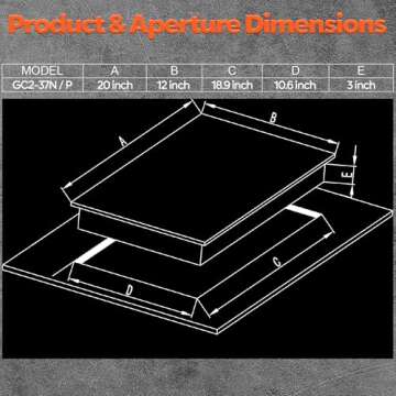 Ramblewood GC2-37P (LPG/Propane Gas) high efficiency 2 burner gas cooktop, ETL Safety Certified..