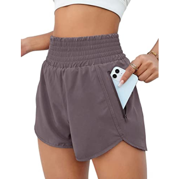 BMJL Women's High Waisted Athletic Shorts with Pocket