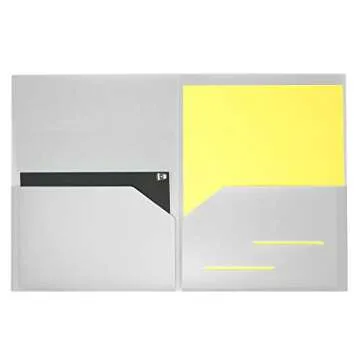 Youngever 12 Pack Durable Plastic Pocket Folders - Urban Colors