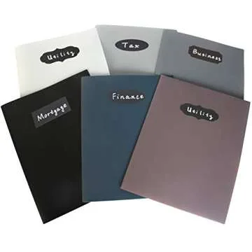 Youngever 12 Pack Durable Plastic Pocket Folders - Urban Colors