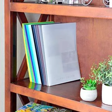 Youngever 12 Pack Durable Plastic Pocket Folders - Urban Colors