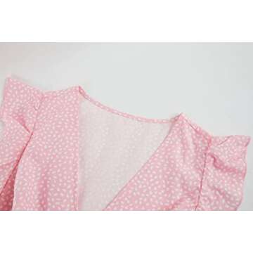 Chic Summer Spring Floral Mini Dress with Ruffle Sleeves