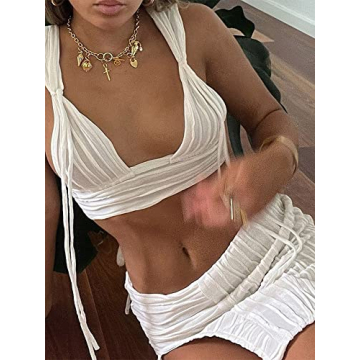 Y2K Aesthetic Two-Piece Outfit for Women - Crop Top & Skirt