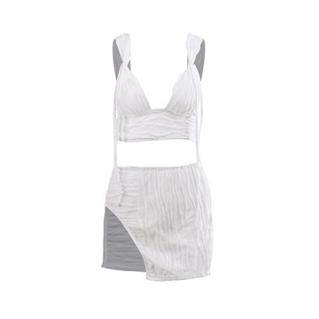 Y2K Aesthetic Two-Piece Outfit for Women - Crop Top & Skirt