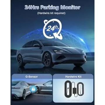 4K Dash Cam Front and Rear, WiFi Dash Cam with 64GB Card, 4K+1080P Dash Camera for Cars, WiFi Car Camera with App Control, 1.47" Screen DashCam with 24H Parking Monitor,G-Sensor