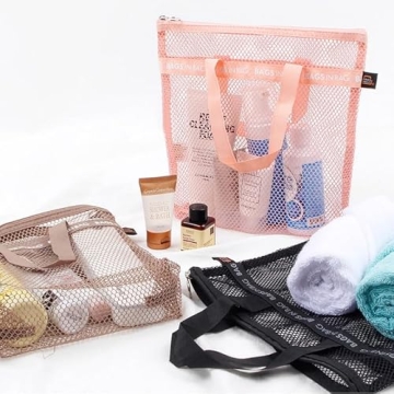 Multi-Purpose Mesh Travel Shower Caddy for Gym and Swim