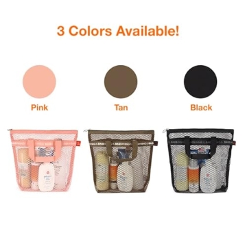 Multi-Purpose Mesh Travel Shower Caddy for Gym and Swim