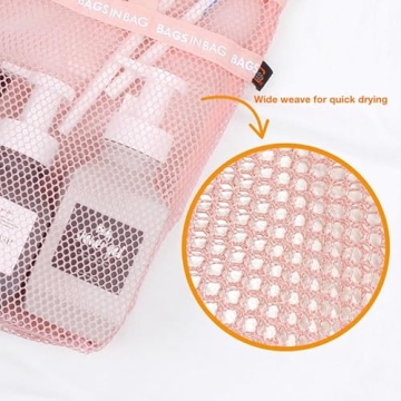 Multi-Purpose Mesh Travel Shower Caddy for Gym and Swim