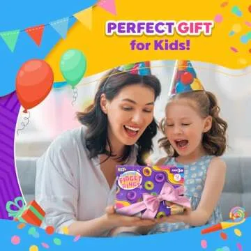 Fidget Toys Sensory Rings for Kids: 12 Pack Finger Spinner Rings - Texture Stress Toys for Kids Autism Calming - Fun Fidgets for Student Classroom Prize Stocking Stuffers