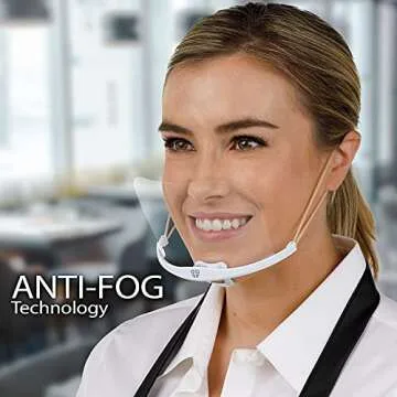 SHIELDOFGLORY Clear Face Shield Comfortable Anti-Fog Mask