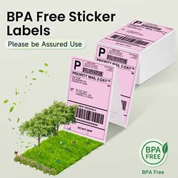 Shop Phomemo Pink Thermal Shipping Labels 4X6'' 500pcs