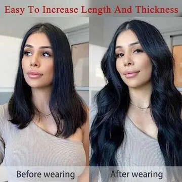 Clip in Hair Extensions Real Human Hair Straight 16 Inch 7pcs 120g Clip ins Hair Extensions Brazilian Remy Human Hair 16 Clips Double Weft Human Hair For Women (16 Inch, 1B Natural Black)