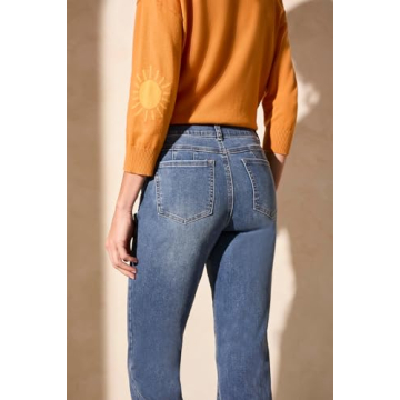 Tribal Women's Eco-Friendly Curvy Straight Denim Pants