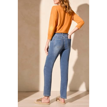 Tribal Women's Eco-Friendly Curvy Straight Denim Pants