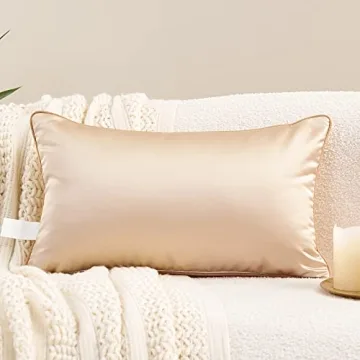 Avigers 12 x 20 Inch Rectangle Beige Gold Abstract Striped Embroidery Cushion Case Luxury Modern Throw Pillow Cover Decorative Pillow for Couch Living Room Bedroom Car