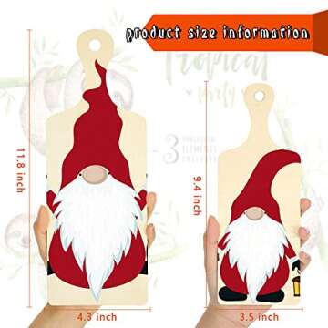 Marsui 12 Pieces Mini Wooden Cutting Board St Patrick's Day DIY Chopping Board with Handle Craft Coo...