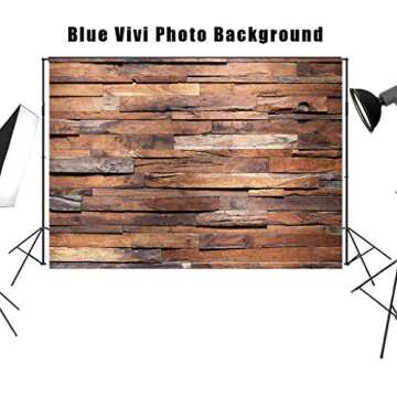 Vintage Rustic Dark Wood Backdrop for Child Adult Portrait Photo Props Decor 7x5ft Retro Brown Woode...