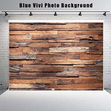 Vintage Rustic Dark Wood Backdrop 7x5ft for Photo Props