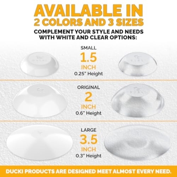 Ducki Door Stop Wall Protector - Shock Absorbent & Discreet