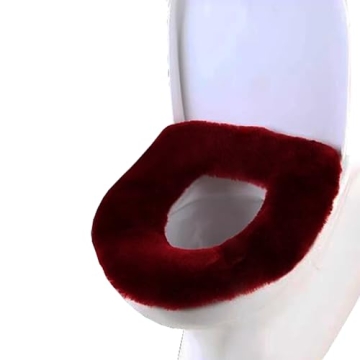 Luxury U&M Genuine Sheepskin Toilet Seat Cover - Soft, Warm, and Washable