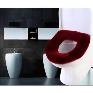 Genuine Sheepskin Toilet Seat Cover for Warmth and Comfort