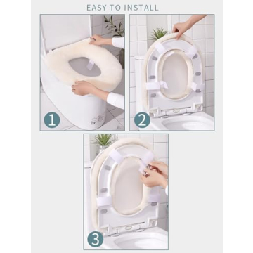 Genuine Sheepskin Toilet Seat Cover for Warmth and Comfort