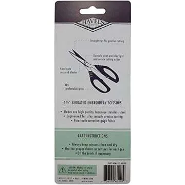 Havel's Serrated Embroidery Scissors - Stylish & Precise Cutting