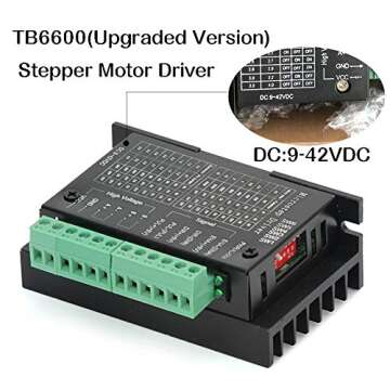 Twotrees Nema 17 Stepper Motor + Stepper Motor Driver, TB6600 4A 9-42V Nema 17/23 CNC Controller Single Axes Hybrid - Upgraded Version