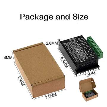 Twotrees Nema 17 Stepper Motor + Stepper Motor Driver, TB6600 4A 9-42V Nema 17/23 CNC Controller Single Axes Hybrid - Upgraded Version