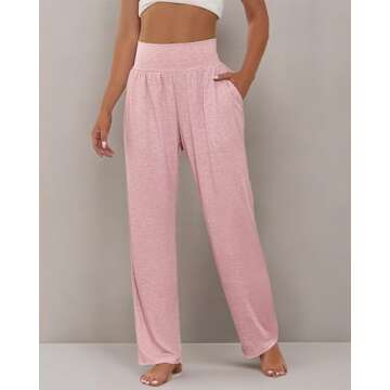 Neer 3 Pcs Women's Wide Leg Yoga Pant Comfy Loose Sweatpants High Waist Lounge Casual Athletic, Workout Joggers (Black, Dark Gray, Pink,Xx-Large)