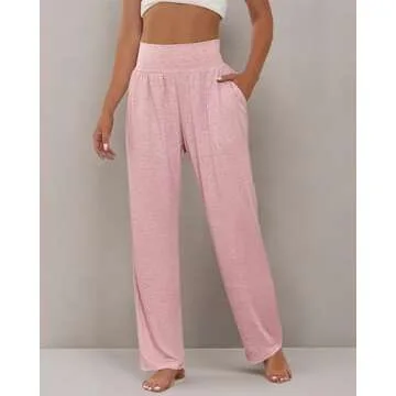 Neer 3 Pcs Women's Wide Leg Yoga Pant Comfy Loose Sweatpants High Waist Lounge Casual Athletic, Workout Joggers (Black, Dark Gray, Pink,Xx-Large)